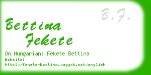 bettina fekete business card